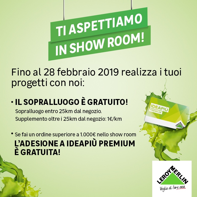 TI ASPETTIAMO IN SHOW ROOM